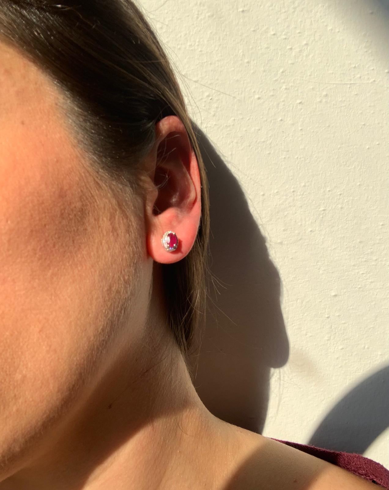 925 Silver Ruby Earrings / Courage and Confidence