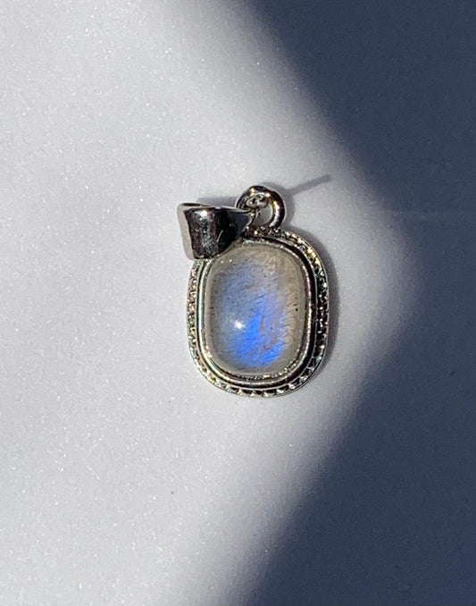 Collana in labradorite di rame placcato argento / Intuizione e trasformazione