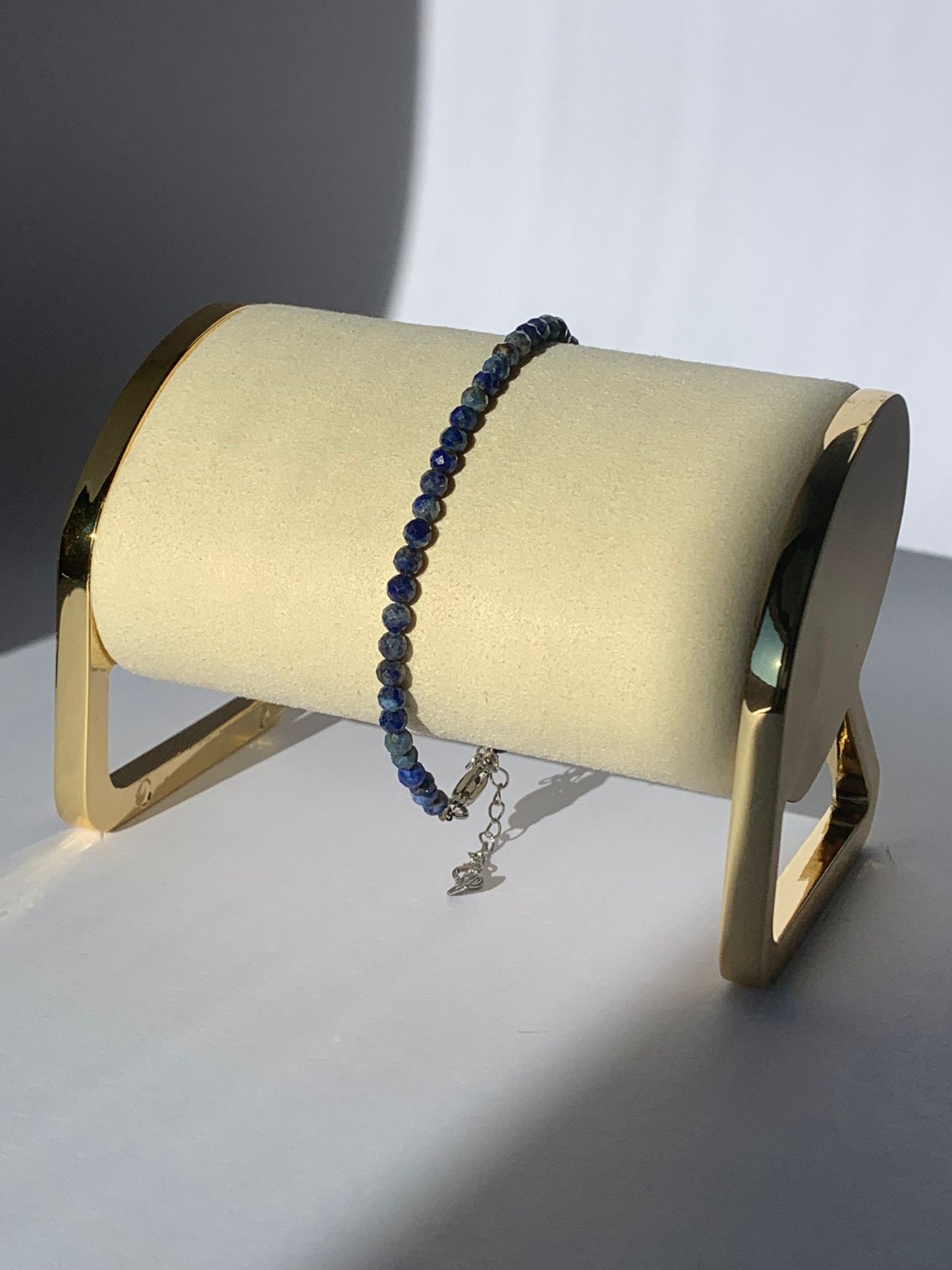 Adjustable Faceted Lapis Lazuli Bracelet / Balance and Clarity