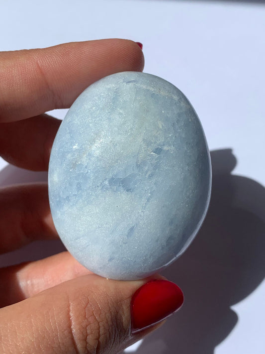 Palmstone di pietra di celestina blu / Spiritualità e meditazione